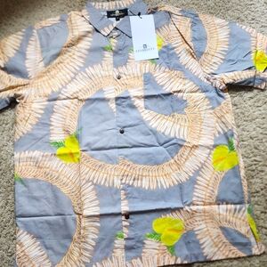 Gray Men's Lexbreezy Gingerlei Aloha Shirt
